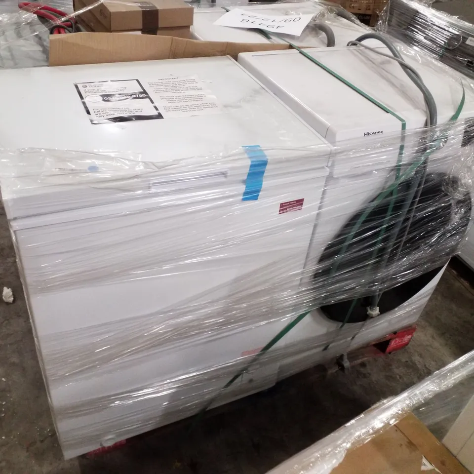 PALLET OF APPROXIMATELY 4 UNPROCESSED RAW RETURN WHITE GOODS TO INCLUDE;