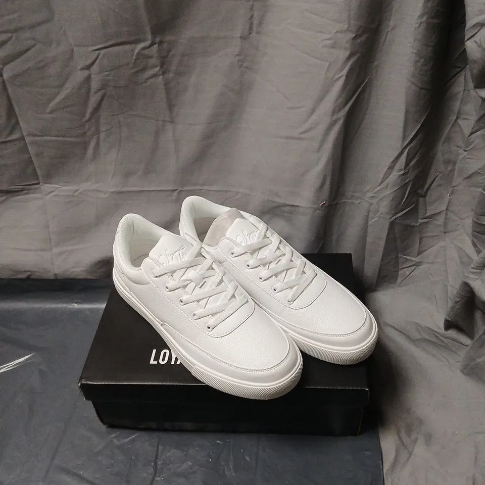 LOYALTY AND FAITH WHITE LEATHER TRAINERS UK SIZE 10