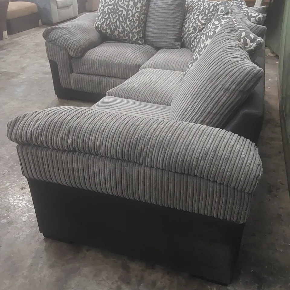 DESIGNER SCATTER BACK FABRIC UPHOLSTERED CORNER SOFA 