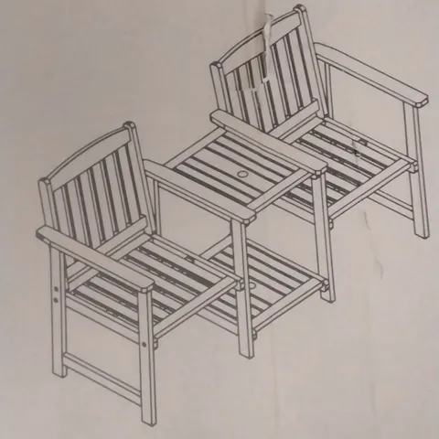 BOXED OUTDOOR CHAIRS AND TABLE SET