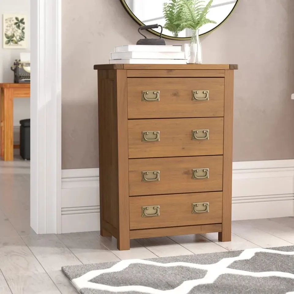 BOXED LULU 4-DRAWER CHEST OF DRAWERS 