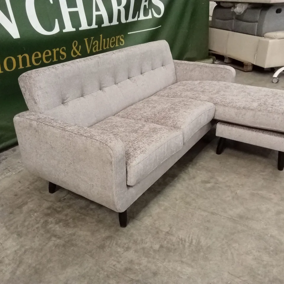 OSLO REVERSIBLE FABRIC CHAISE SOFA - NATURAL RRP £429