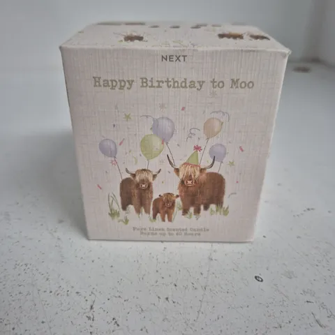 NEXT HAPPY BIRTHDAY TO MOO PURE LINEN SCENTED CANDLE – 210G