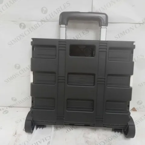 NORTHERN STONE BLACK & WHITE FOLDING SHOPPING TROLLEY