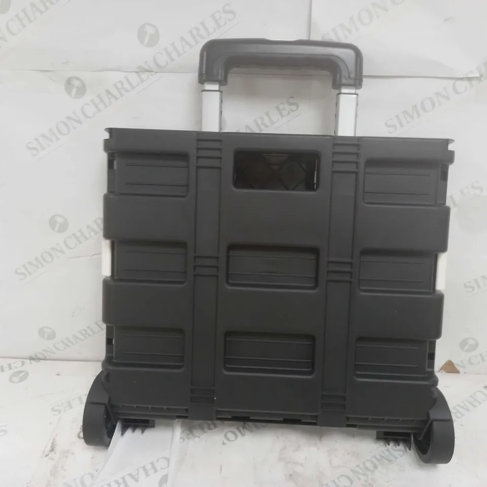 NORTHERN STONE BLACK & WHITE FOLDING SHOPPING TROLLEY