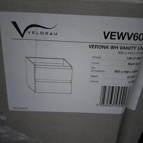 PALLET OF APPROXIMATELY 8x VERONA WH VANITY UNITS 