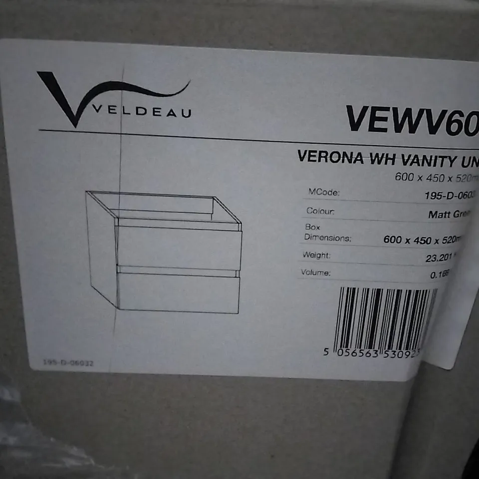 PALLET OF APPROXIMATELY 8x VERONA WH VANITY UNITS 