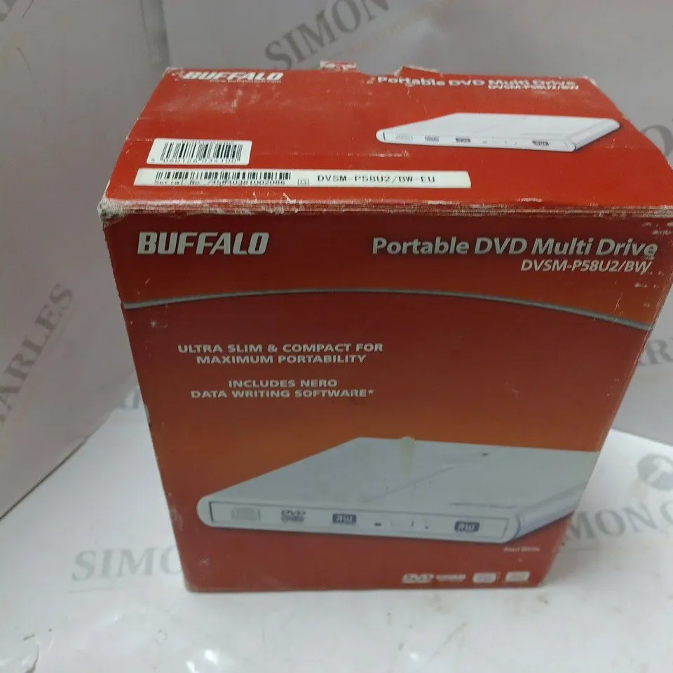 BOXED BUFFALO PORTABLE DVD MULTI DRIVE