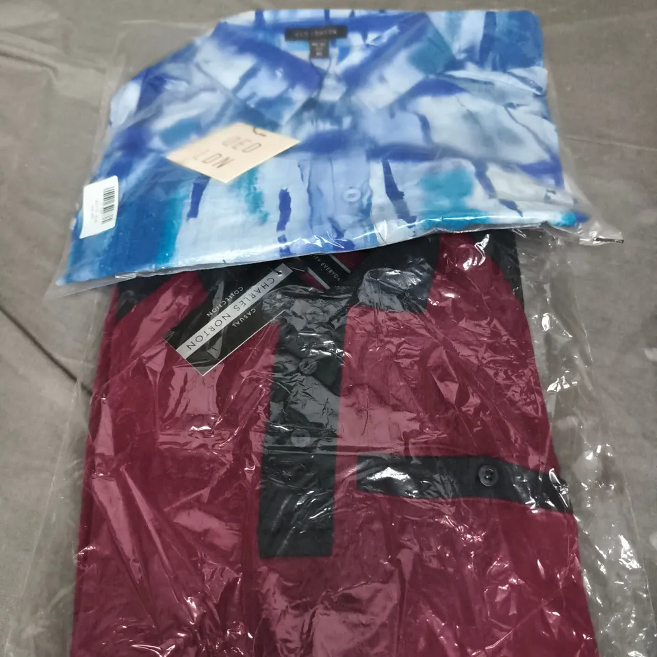 APPROXIMATELY 25 ASSORTED CLOTHING PRODUCTS TO INCLUDE SHIRTS & POLO SHIRTS 