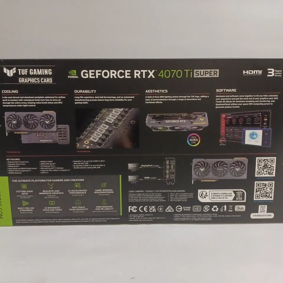 SEALED ASUS GEFORCE RTX 4070 TI SUPER GRAPHICS CARD