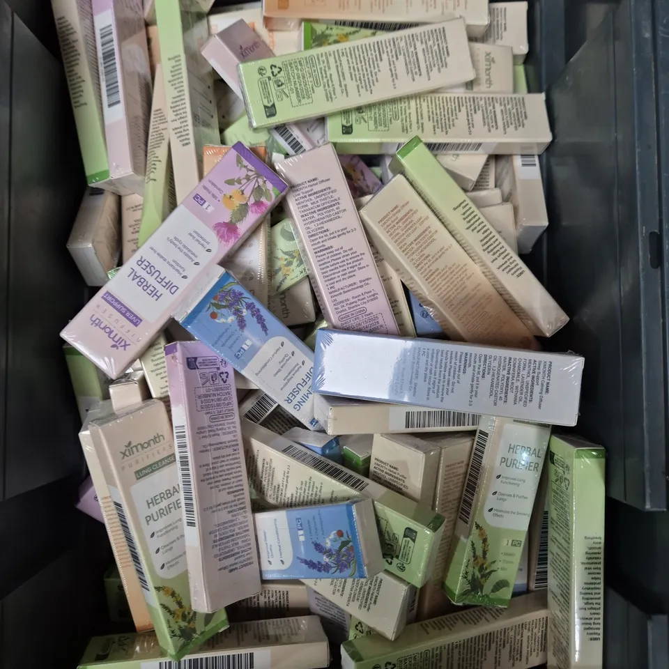 TOTE OF APPROXIMATELY 40 SEALED XIMONTH PURIFIERS HERBAL PURIFIERS - VARIOUS SCENTS