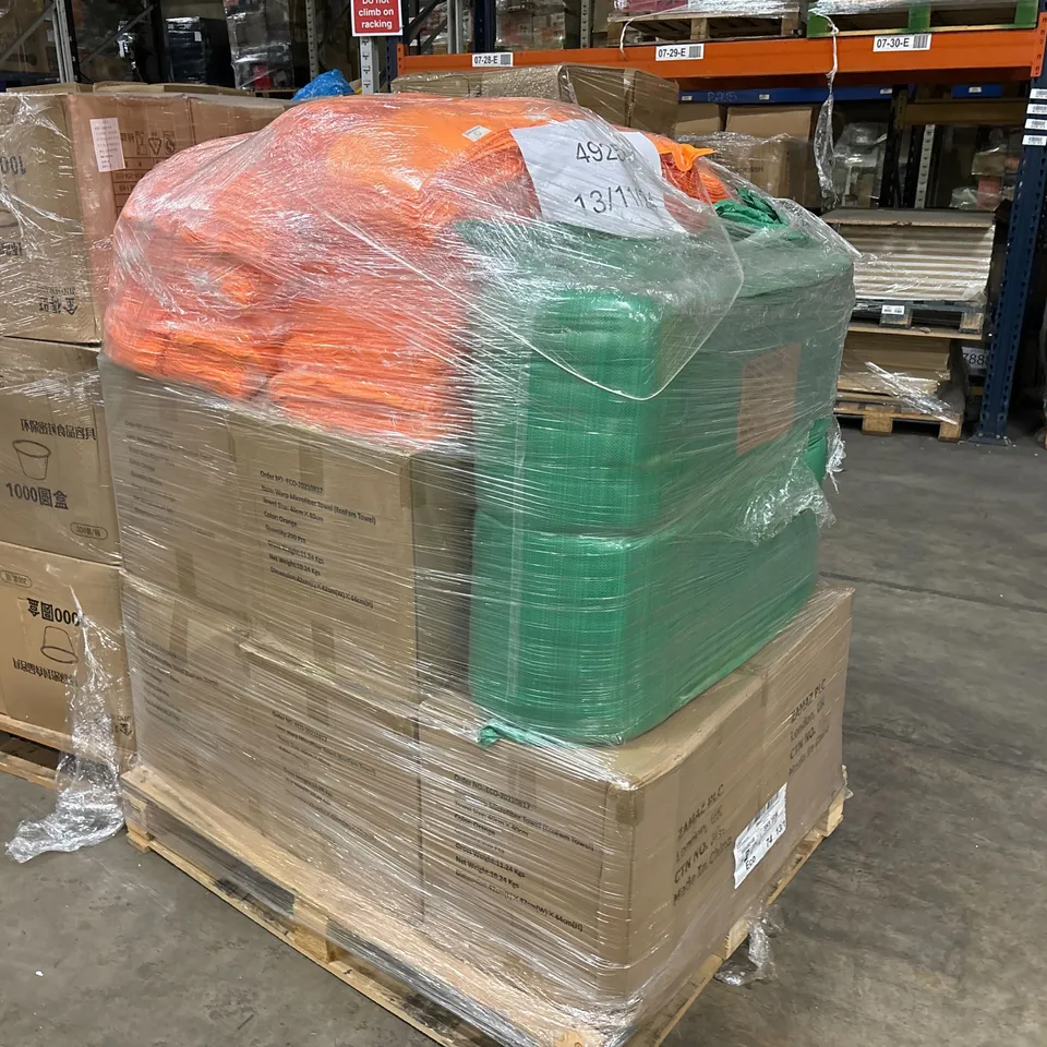 PALLET TO CONTAIN A LARGE QUANTITY OF ECOFAM MICROFIBER TOWELS 