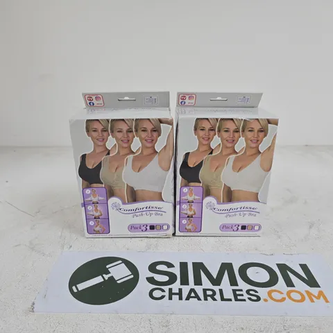 2 X 3 PACK COMFORTISSE PUSH UP BRA MEDIUM