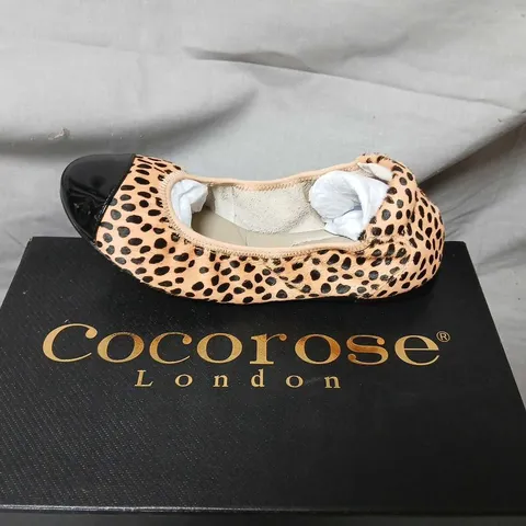 COCOROSE LONDON HARROW LEOPARD FLATS – WOMEN'S LEOPARD PRINT, UK 4 (EU 37)