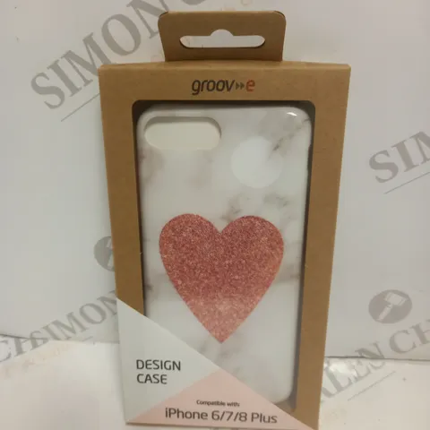 BOX OF 100 BRAND NEW BOXED GROOV-E IPHONE 6/7/8+ MARBLE DESIGN WITH HEART PHONE CASES