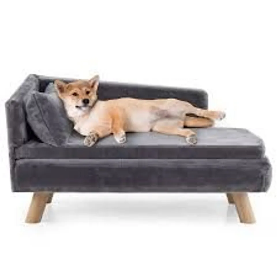 BOXED COSTWAY DOG SOFA BED CHARCOAL 81x51cm