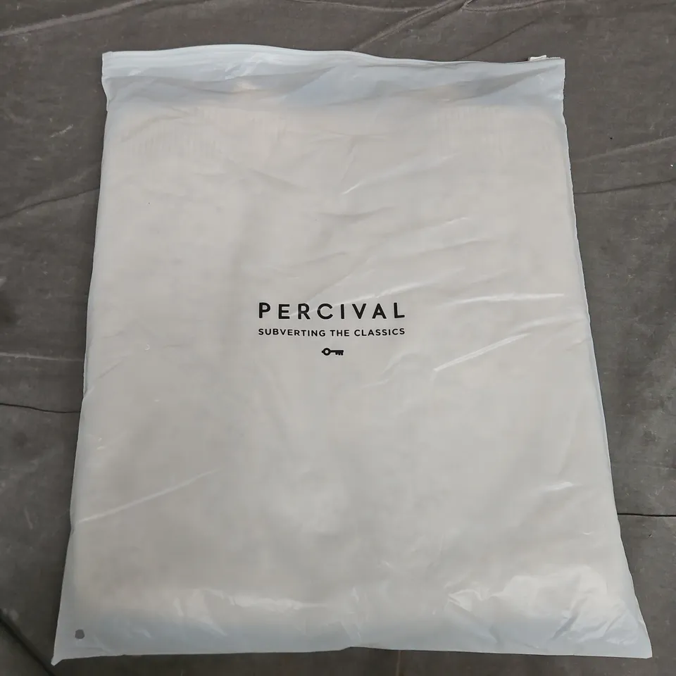BAGGED PERCIVAL COLLINS BOXY KNITTED POLO IN ECRU - LARGE