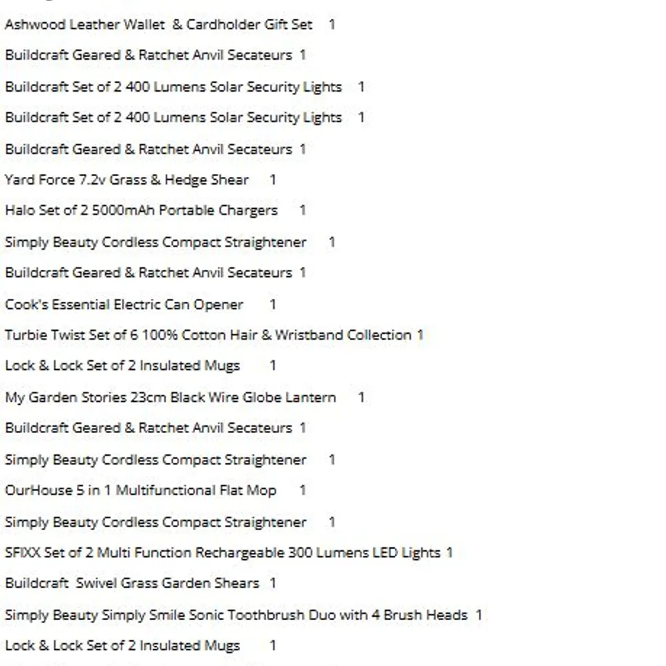 PALLET OF APPROXIMATELY 202 ITEMS OF ASSORTED HOMEWARE TO INCLUDE;