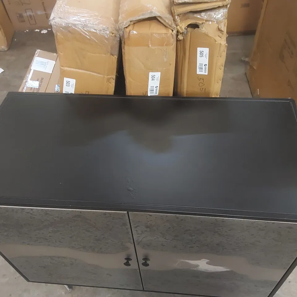 BOXED ATKIN AND THYME MERCURY DRINKS CABINET - BLACK