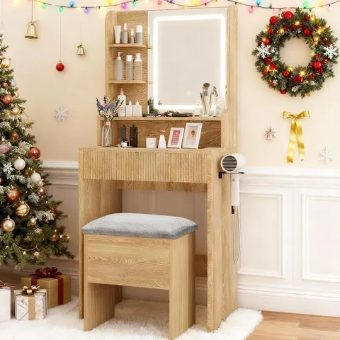 BOXED DEBBRAH DRESSING TABLE WITH MIRROR (1 BOX)