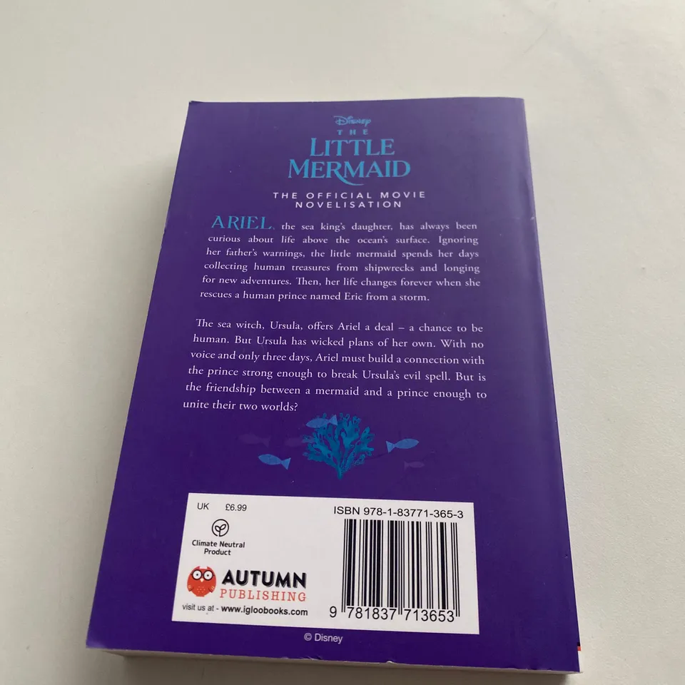 12 X DISNEY THE LITTLE MERMMAID OFFICIAL MOVIE NOVELISATION