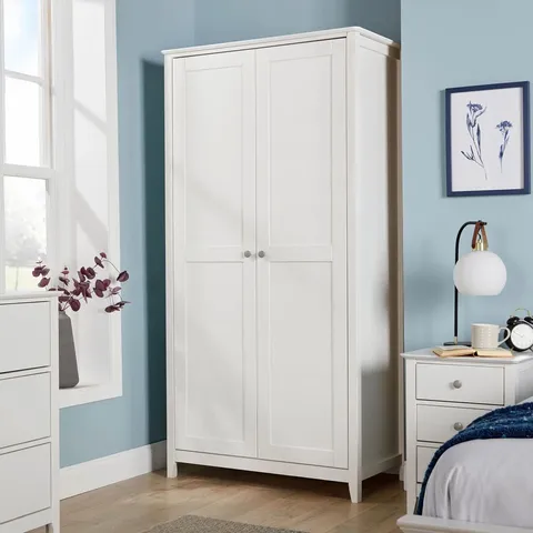 BOXED CITRONELLE 2 DOOR MANUFACTERED WOOD WARDROBE (2 BOXES)