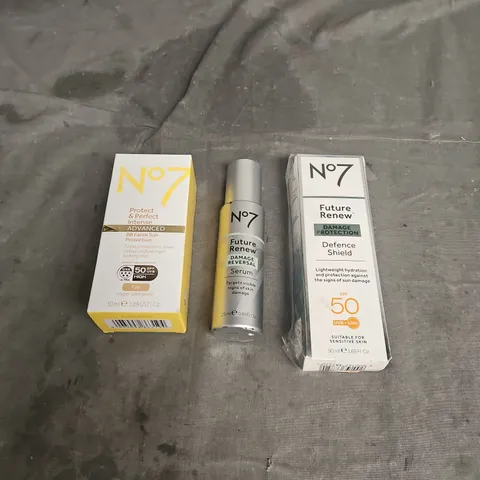 N07 LOT OF 3 ASSORTED SKINCARE PRODUCTS TO INCLUDE - BB FACIAL SUN PROTECTION - FUTURE RENEW SERUM - FUTURE RENEW DEFENCE SHEILD