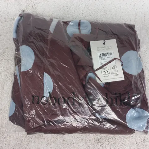 BAGGED NOBODY'S CHILD CALI MIDAXI DRESS IN WILLOW SPOT SIZE UK 8