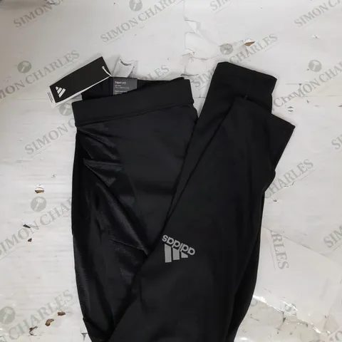 ADIDAS TIGHT FIT MID RISE RUNNING LEGGINGS IN BLACK SIZE L