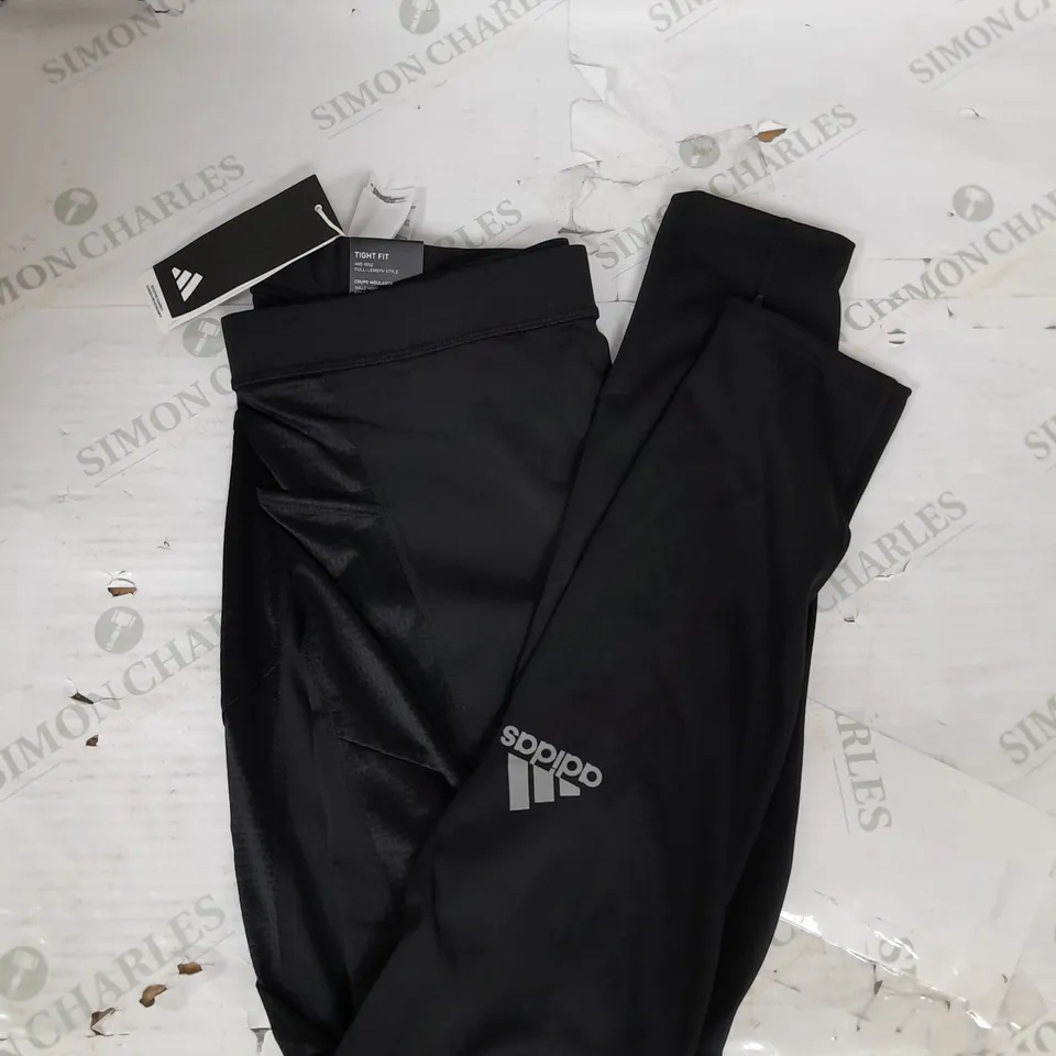 ADIDAS TIGHT FIT MID RISE RUNNING LEGGINGS IN BLACK SIZE L