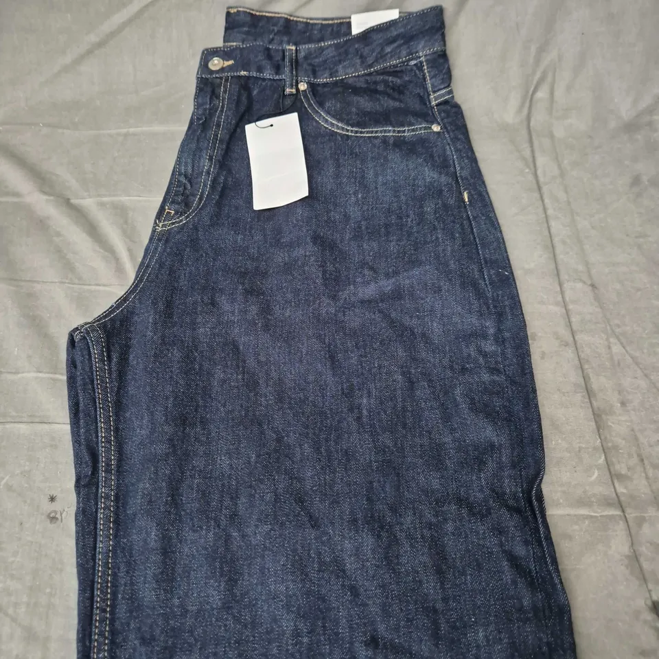 ZARA WOMEN'S DARK DENIM JEANS - UK 18 (EU 46)