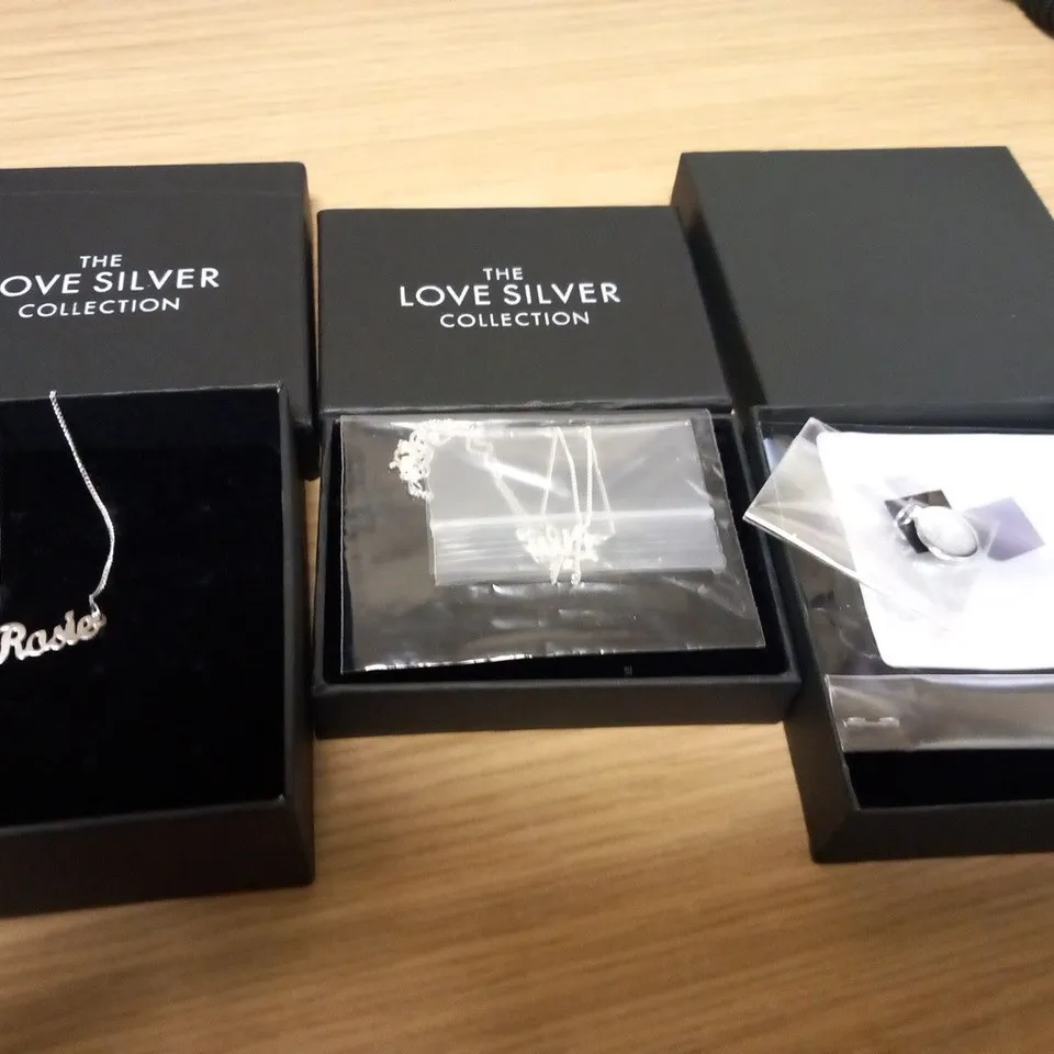 APPROXIMATELY 8 ITEMS OF ASSORTED JEWELLERY TO INCLUDE; THE LOVE SILVER COLLECTION AND TREAT REPUBLIC