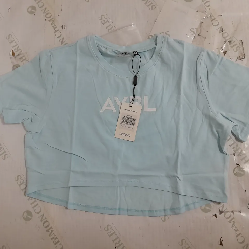 AYBL CROP TSHIRT IN BLUE SIZE M