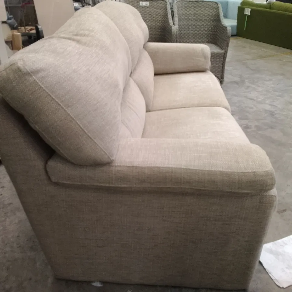 LARGE 3 SEATER SOFA - CREAM FABRIC 
