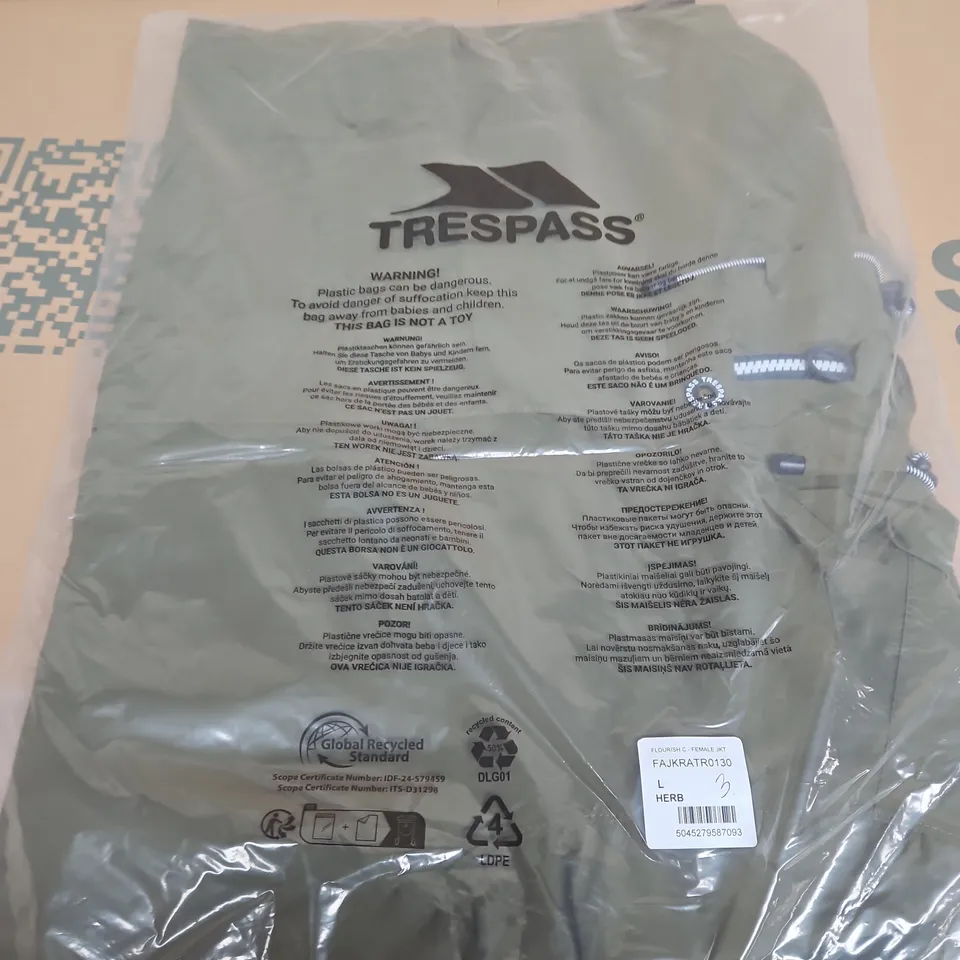 WOMENS TRESPASS JACKET – HERB (OLIVE), SIZE L