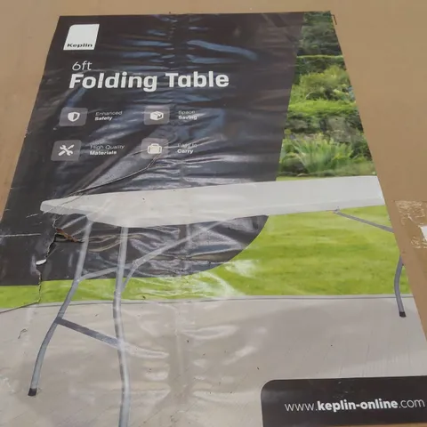 BOXED KEPLIN 6FT FOLDING TABLE