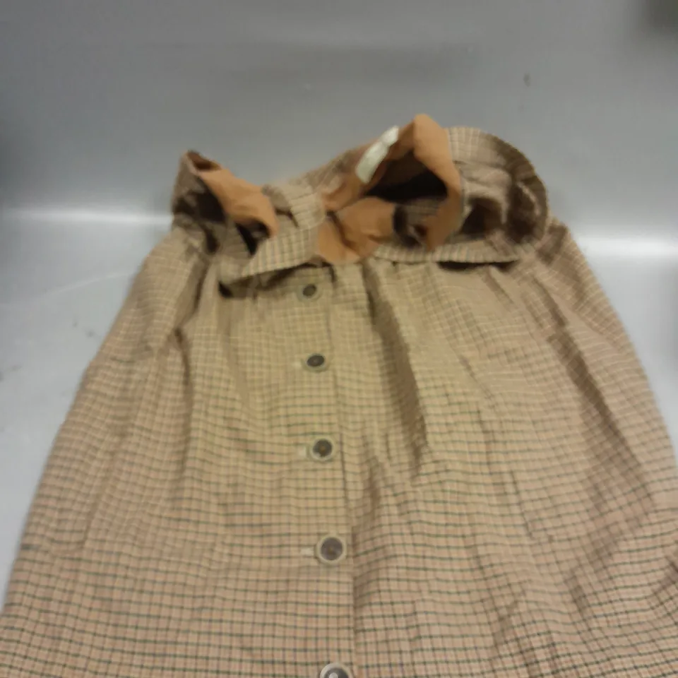 ZARA KIDS BUTTON UP DRESS IN BROWN - 13/14 