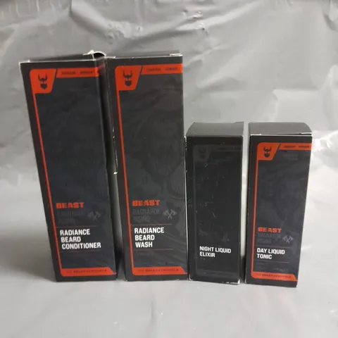LOT OF 4 THE BEARD STRUGGLE BEARD CARE PRODUCTS TO INCLUDE CONDITIONER, WASH AND ELIXIR