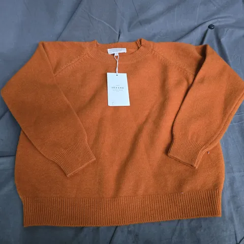 SÉZANE LA MAILLE KNIT SWEATER – BURNT ORANGE – UK SIZE M