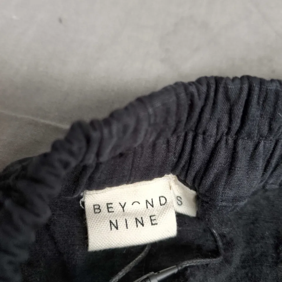 BEYOND NINE AMALA QUILTED COTTON TROUSERS - BLACK - UK SIZE S