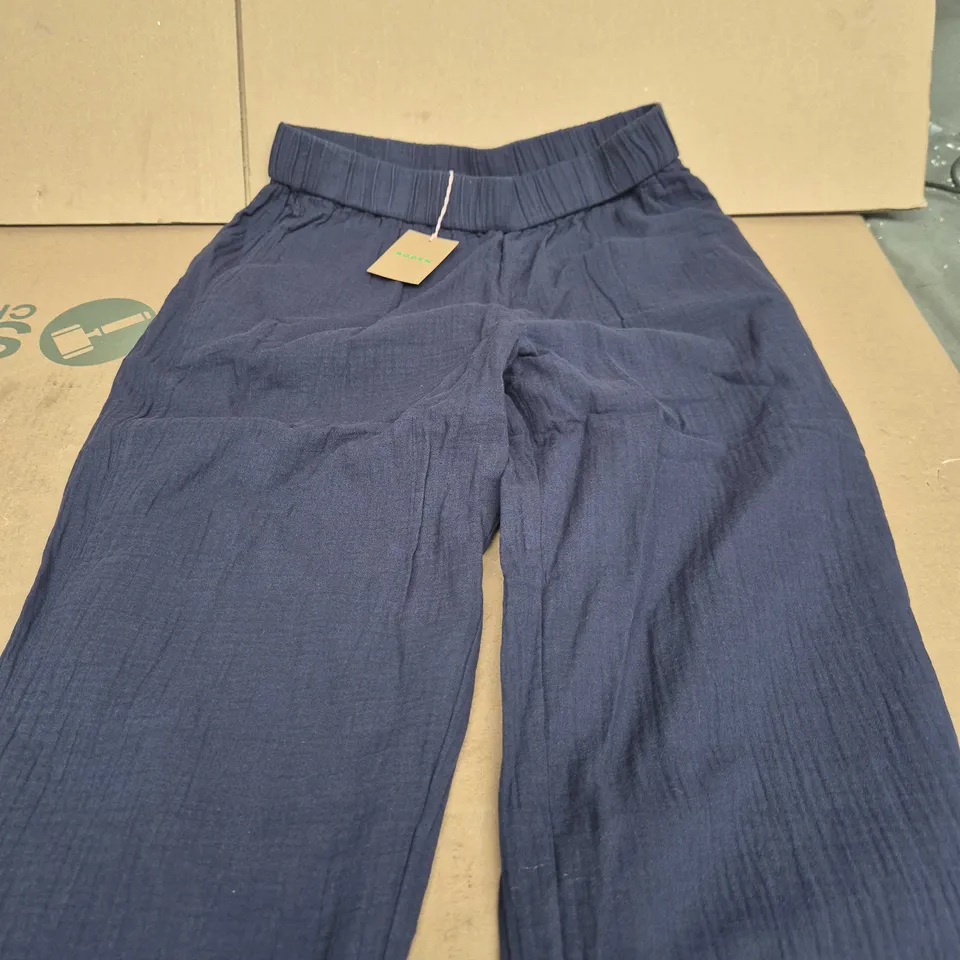 BODEN WOMEN'S NAVY TROUSERS, ELASTIC WAIST – UK 12