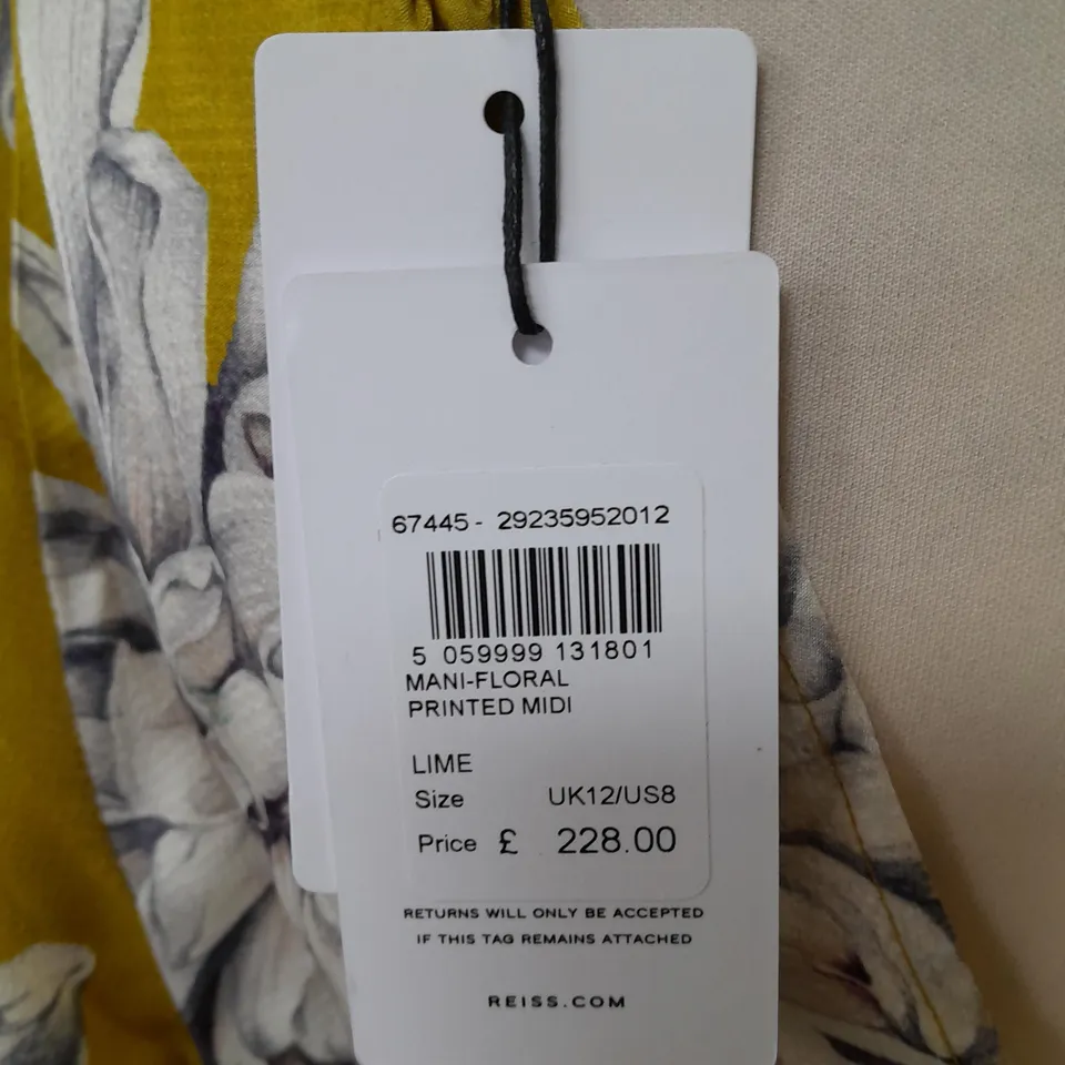 REISS FLORAL PRINTED DRESS SIZE 12