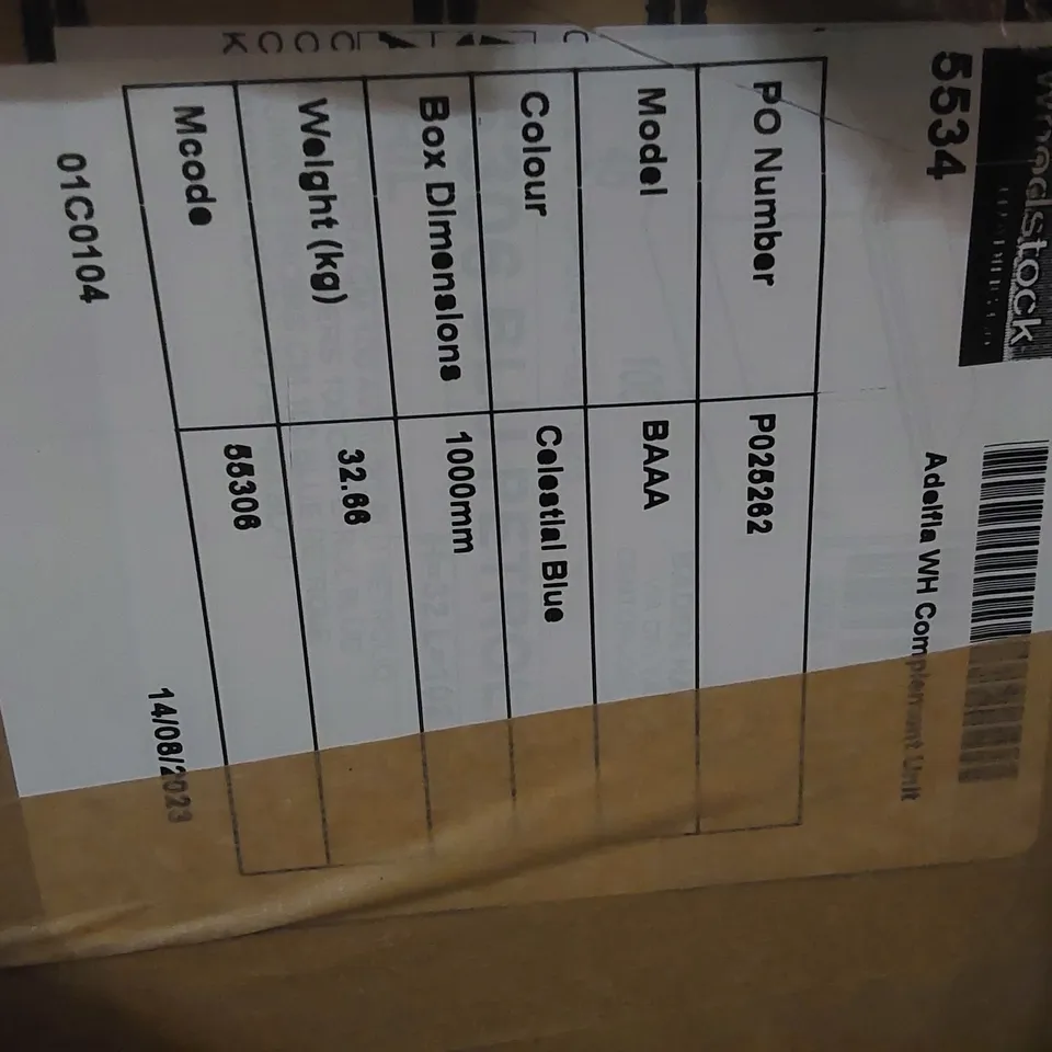PALLET CONTAINING A LARGE QUANTITY OF BATHROOM FURNITURE PARTS INCLUDING: ADELFIA WH COMPLIMENT UNITS ECT