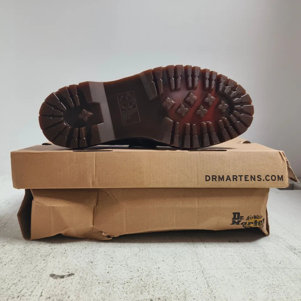 BOXED PAIR OF DR MARTENS ADRIAN BEN LOAFERS IN CHERRY RED SIZE UK 5