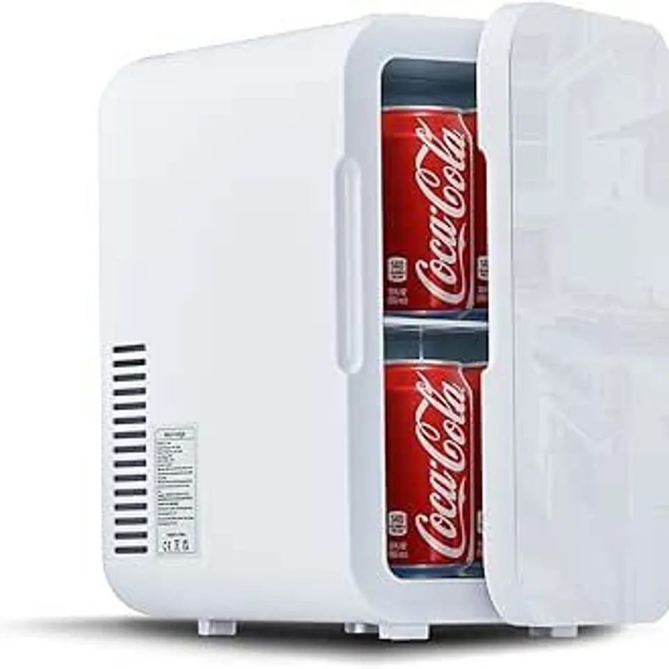BOXED PORTABLE MINI CAR REFRIGERATOR IN WHITE
