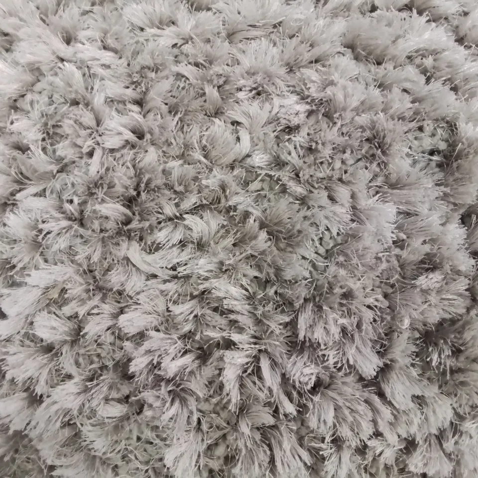 SHAGGY SILVER RECTANGULAR AREA RUG