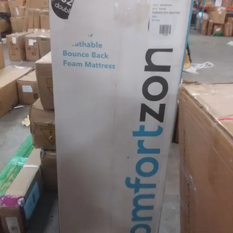 BOXED COMFORT ZONE 22CM AURORA ROLLED FOAM MATTRESS- DOUBLE