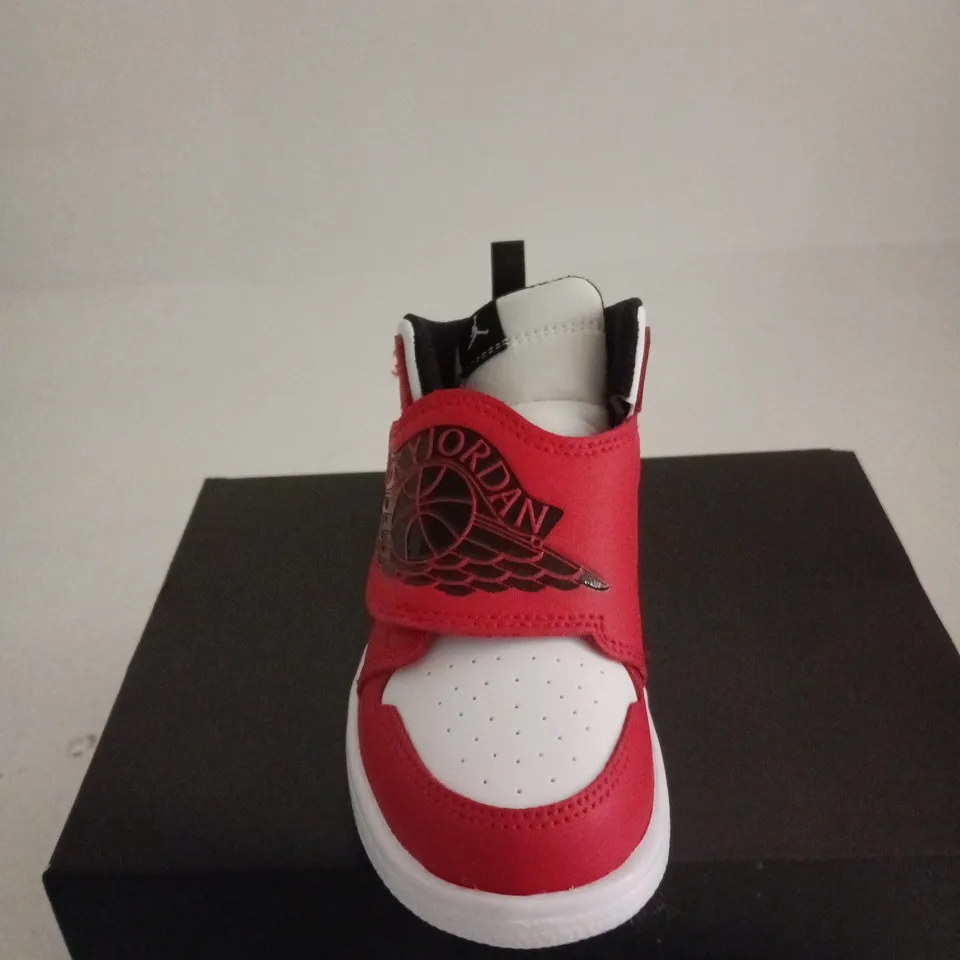 NIKE SKY JORDAN KIDS RED/WHITE/BLACK TRAINER UK 9.5