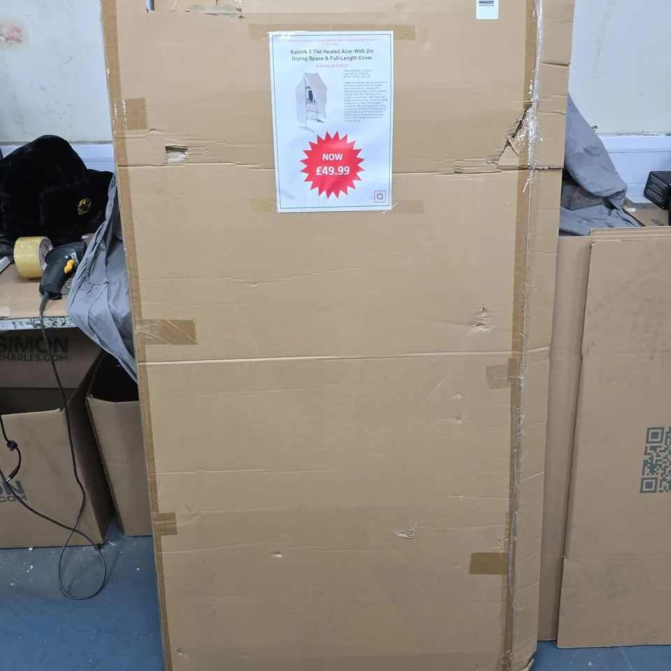 KALORIK 3 TIER HEATED AIRER WITH 2M DRYING SPACE & FULL-LENGTH COVER – BOXED