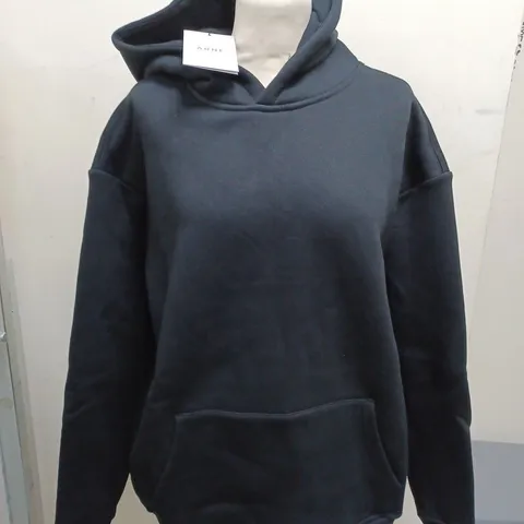 ARNE MENS RELAXED FIT HOODIE IN BLACK - SIZE MEDIUM